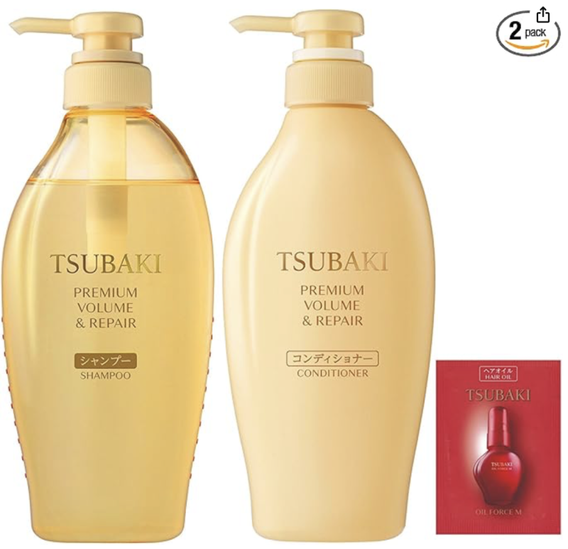 Tsubaki (TSUBAKI) Shampoo Conditioner Set Bottle + Bonus 【Premium Volume & Repair】 Silky Oil Force B