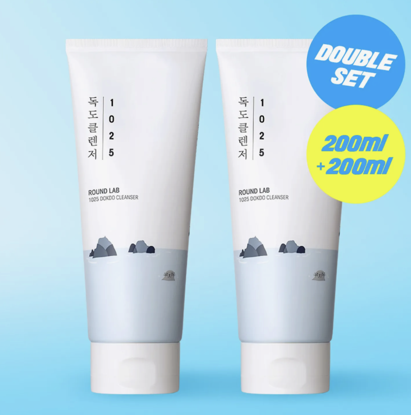 ROUND LAB 1025 Dokdo Cleanser 200ml Pacote Duplo