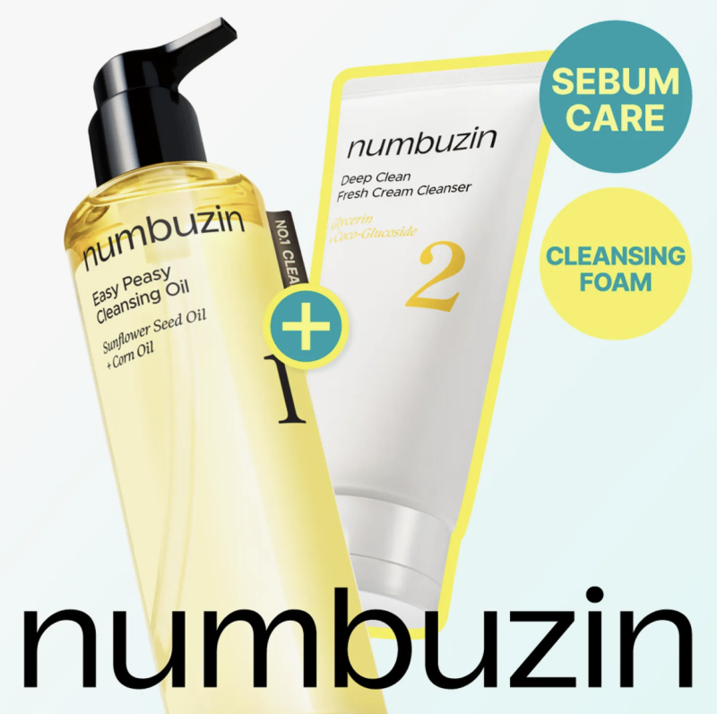 Óleo de limpeza instantânea Numbuzin #1 300ml (+ Espuma de limpeza #2 120ml de brinde)