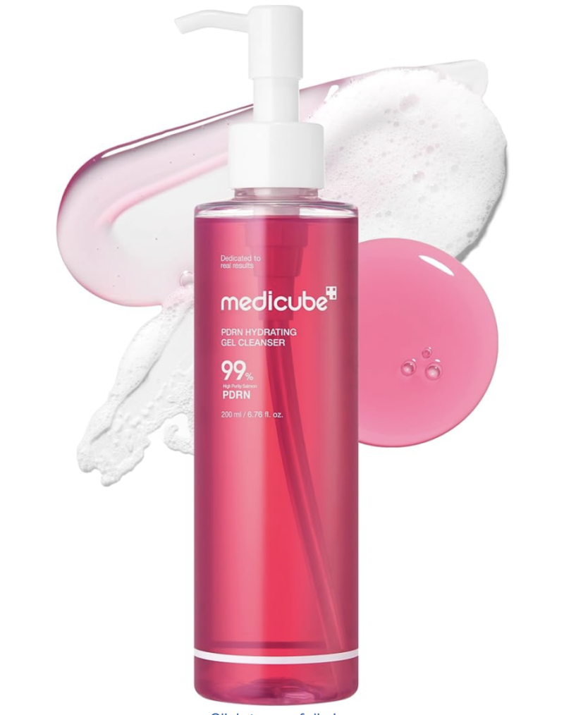 Medicube PDRN Pink Gel-to-Foam Cleanser Low Irritation Morning Facial Gel with PDRN Pink Salmon Inje