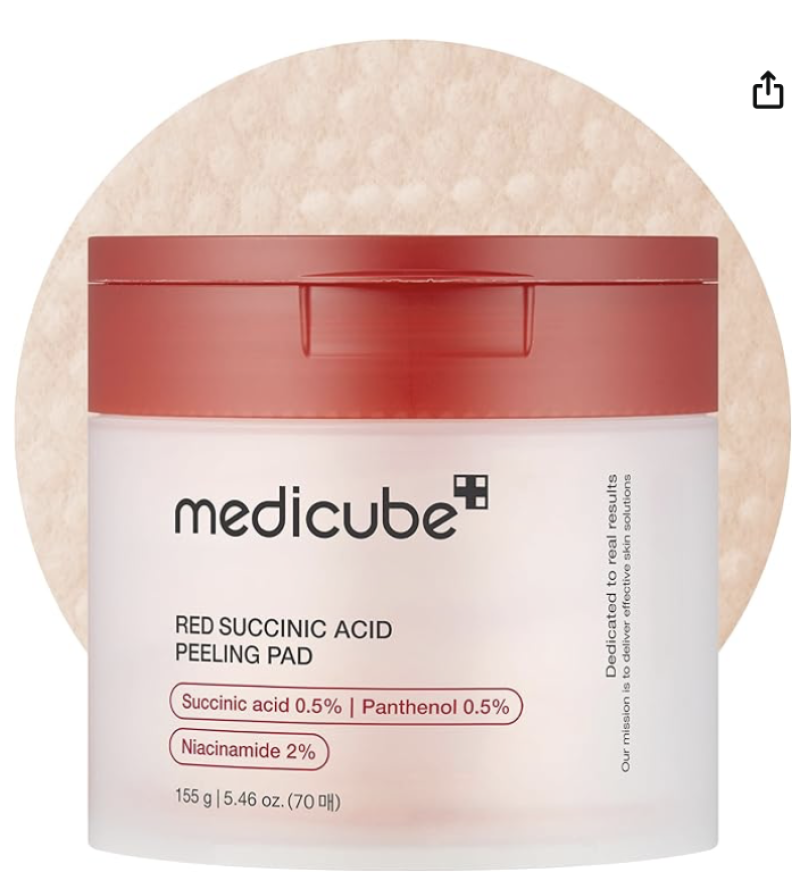 Medicube Red Peel Pad, Toner Pad, Wiping Pad, After Bath Pad, Moisture Barrier, Hydration, Lotion, B