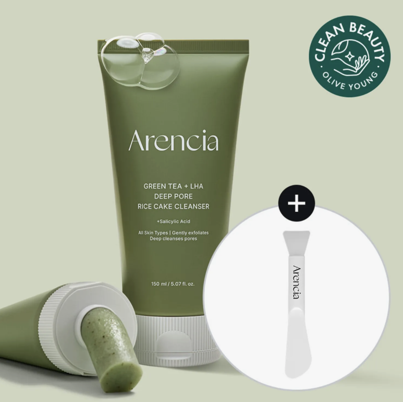 Sabonete de limpeza profunda para poros Arencia Green Tea LHA Mochi 150g (+ Espátula)