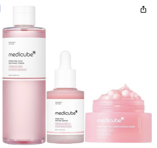 Medicube PDRN 3 Types Daily Set, PDRN 10,000 ppm Blend, Salmon Injection, Hypoallergenic, Elastic, H