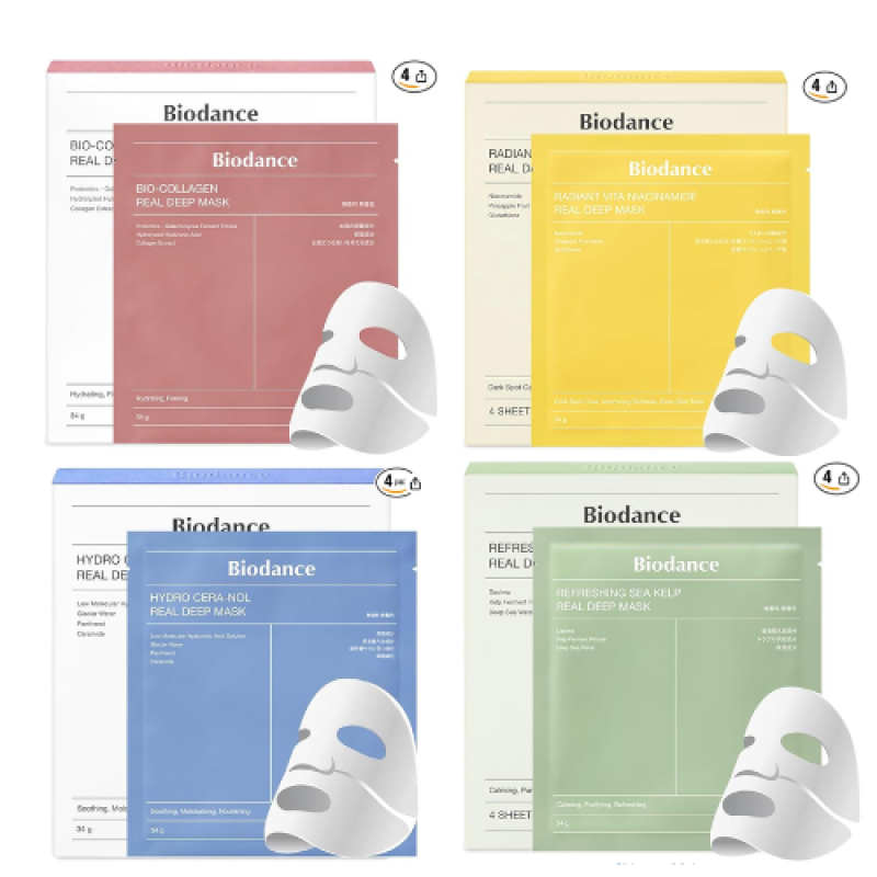 BIODANCE Deep Mask (4 pieces) - Hidrogel Mask Verde Refreshing Sea Kelp Pure
