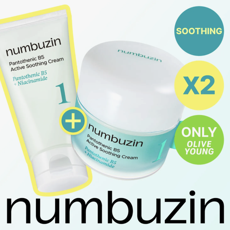 Numbuzin Creme Calmante Ativo com Ácido Pantotênico #1 80ml Embalagem Dupla