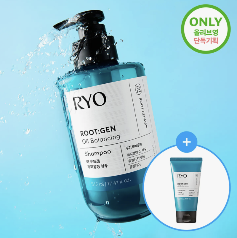 Shampoo Equilibrante de Óleos Ryo Rootgence Scalp Core Strength 515ml (+100ml)