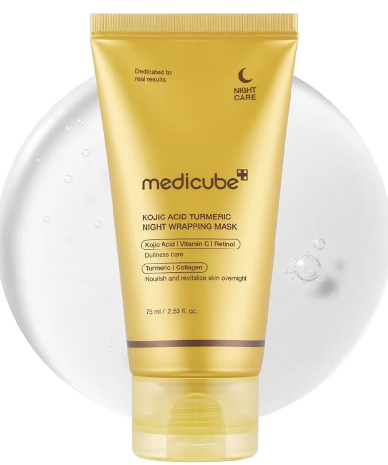 Medicube Turmeric Turmeric Night Wrapping Mask Peel Off Pack Pack Hari Gloss Korean Cosmetics Night