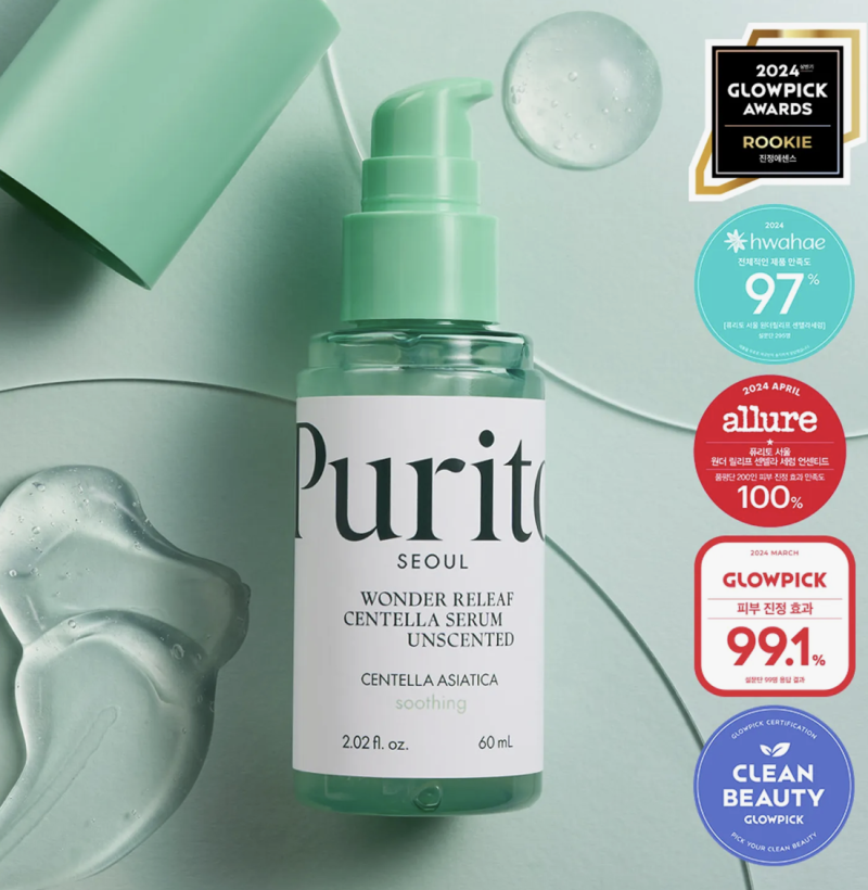 Purito Seoul Wonder Relief Centella Serum sem perfume 60ml