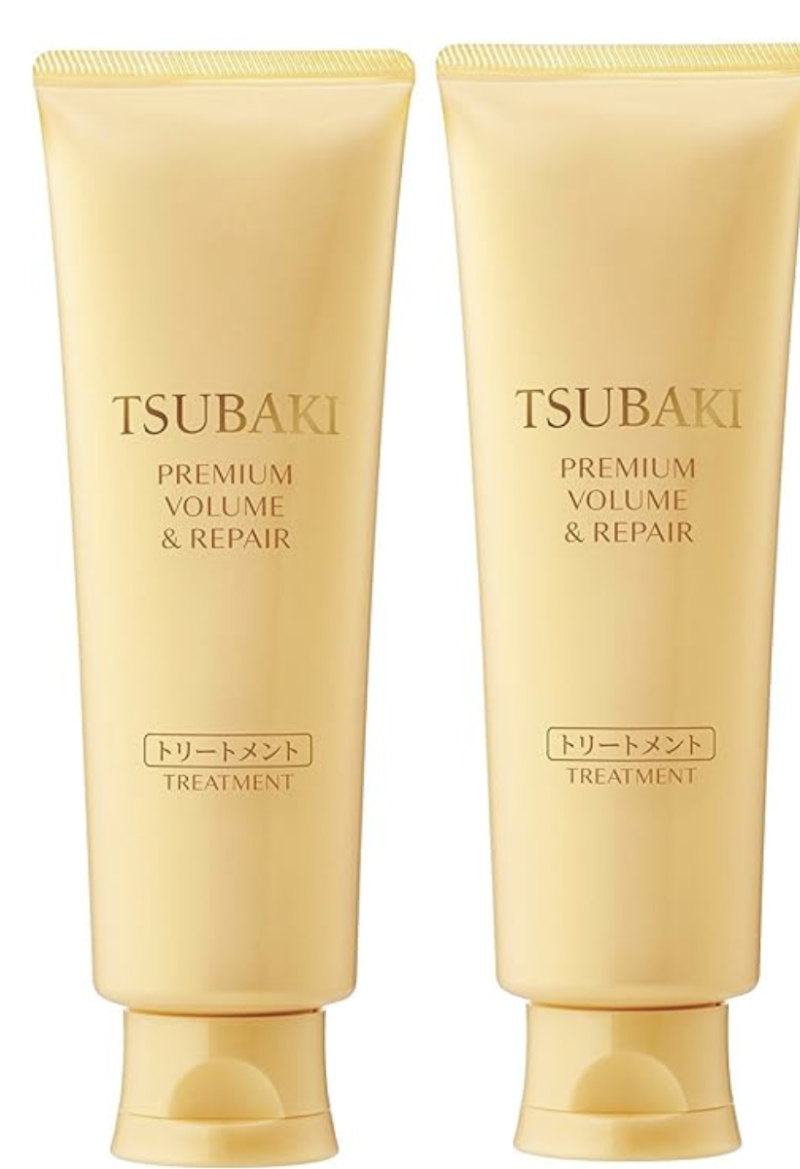 TSUBAKI Hair Treatment 160g ×2 + Bonus 【Premium Volume & Repair】 Fluffy Oil Force Boun