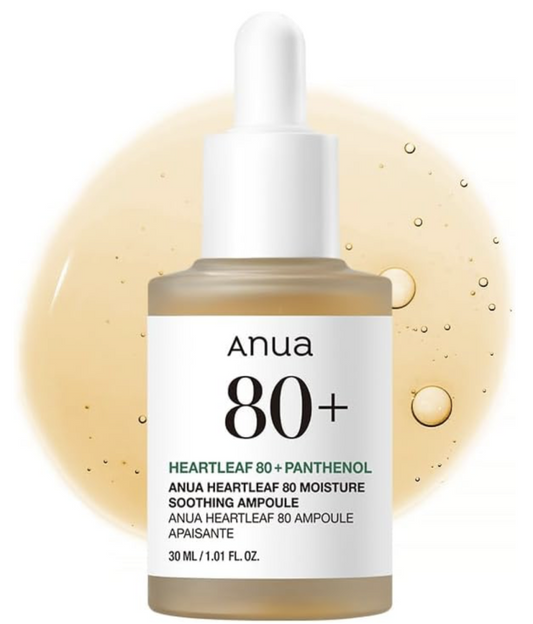 ANUA (アヌア) Heartleaf 80 Moisture Ampoule 30ml, Skin Serum