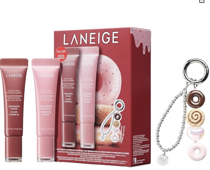 Lanage Glaze Tint Lip Serum Duo Set Lip Balm Colored Lip Tint Lip Moisturizing Korean