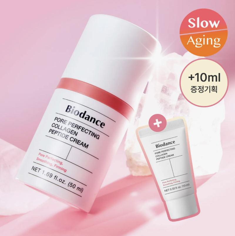 Creme de peptídeos de colágeno para aperfeiçoamento de poros BIODANCE 50ml (+10ml + 2 discos de gel