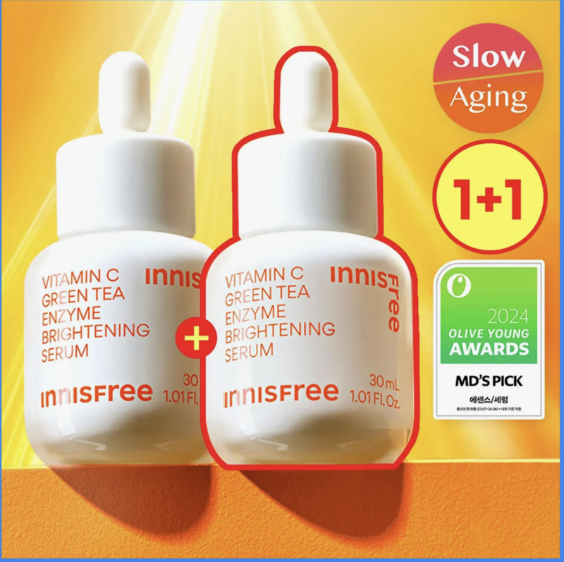 INNISFREE Vita C Green Tea Enzyme Serum 30ml - Pacote Duplo