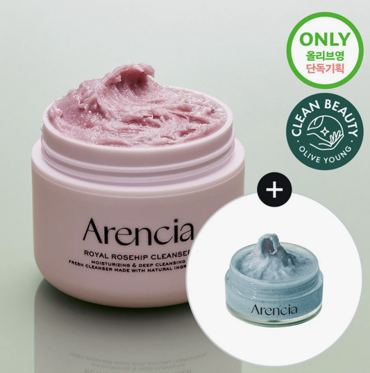 Conjunto Arencia Rosehip Rice Mochi Cleanser 120g (+ Blue Cleanser 15g)