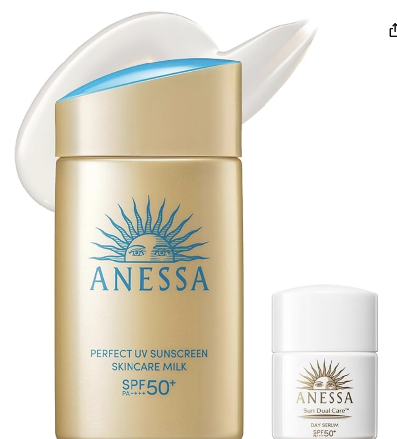 Anessa (ANESSA) Perfect UV Skin Care Milk NA 60mL [2024 Model] SPF 50+ PA++++ with Day Serum N Compa