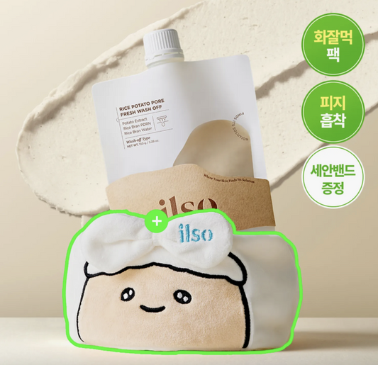 ilso Rice Potato Pore Fresh Wash-Off 150g (+Batata Facial Cleansing Band)