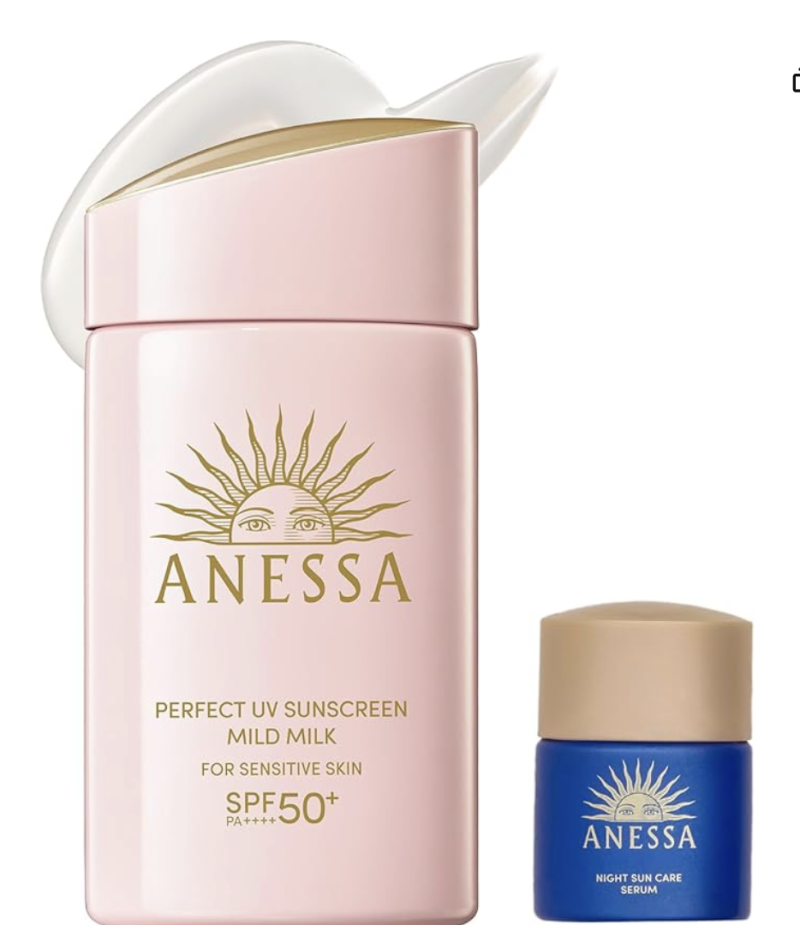Anessa (ANESSA) Perfect UV Mild Milk NA 60mL SPF50+PA++++ Night Sun Care Beauty Serum Mini Size Incl