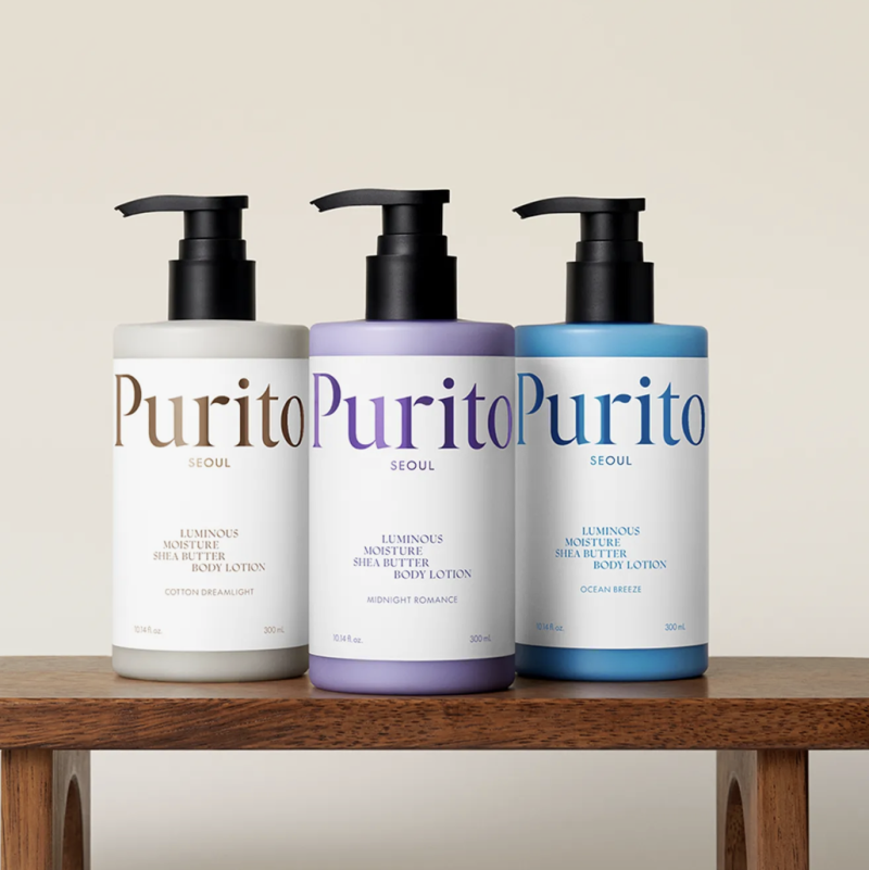 Loção Corporal Purito Seoul Luminous Moisture com Manteiga de Karité 300ml ROXO / LILÁS — Midnight Romance