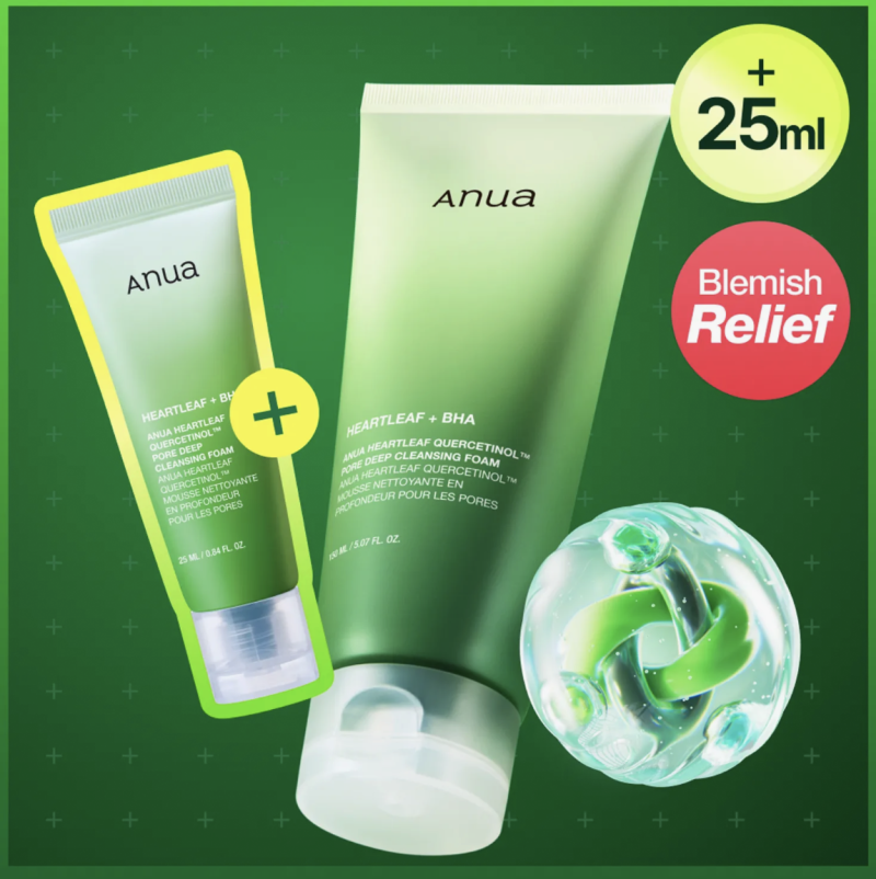 Anua Espuma de Limpeza Profunda para Poros Houttuynia Cordata Ocetinol 150ml (+25ml)